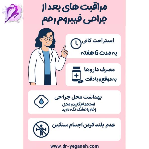 مراقبت های بعد از جراحی فیبروم رحم - دکتر سمیه یگانه
